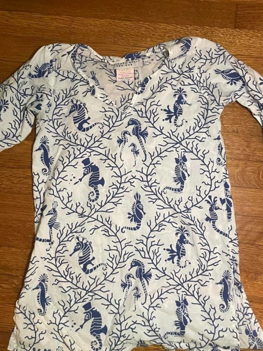 Scott Girls' White and Navy Cover-ups